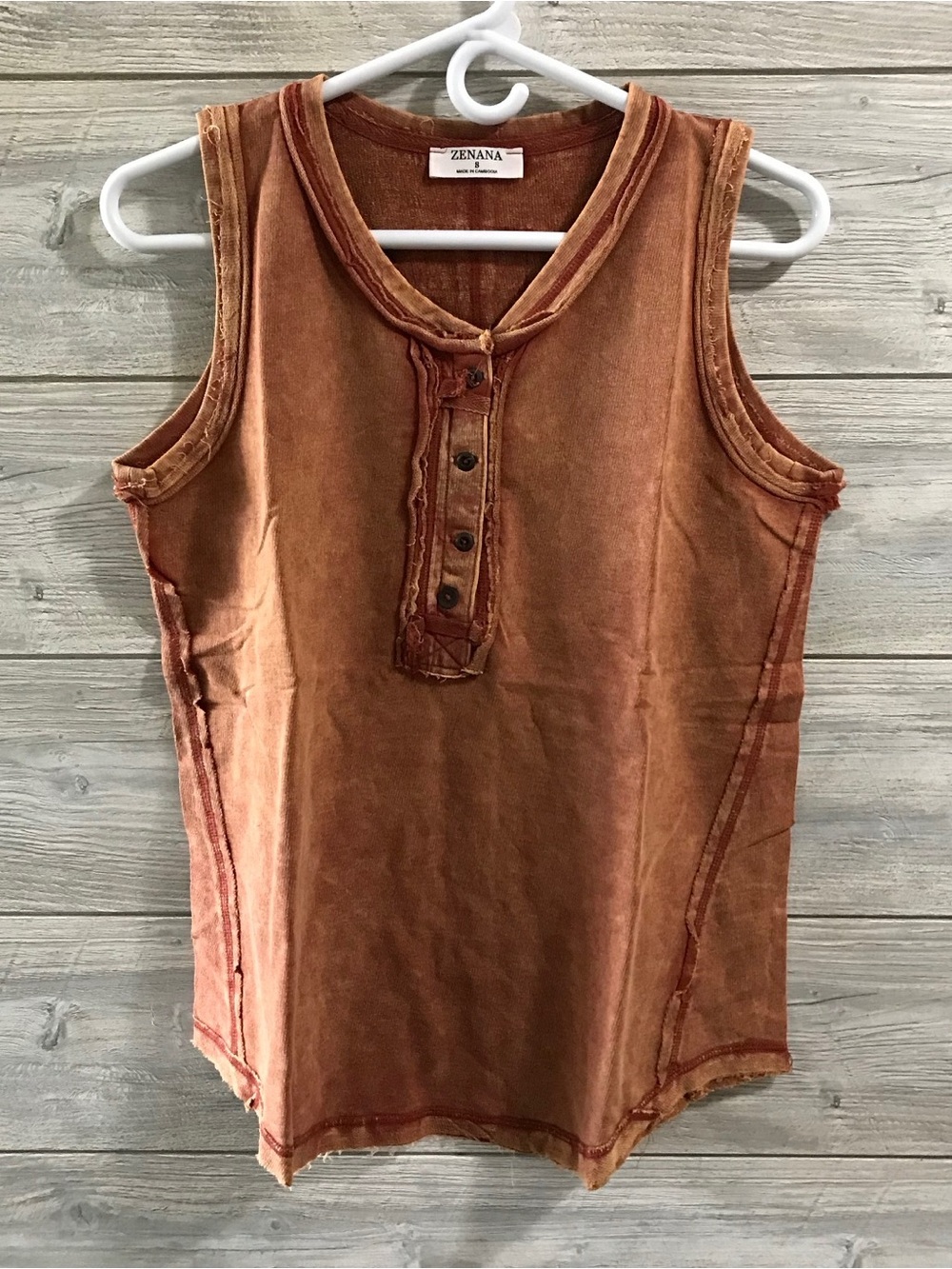 BN Zenana Outfitters Rust Orange Tank Top